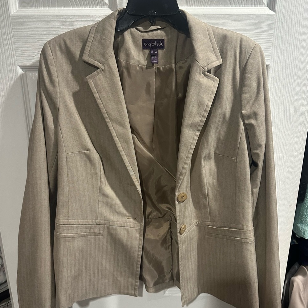 Long Tall Sally Tan Blazer Classic Tailored Design